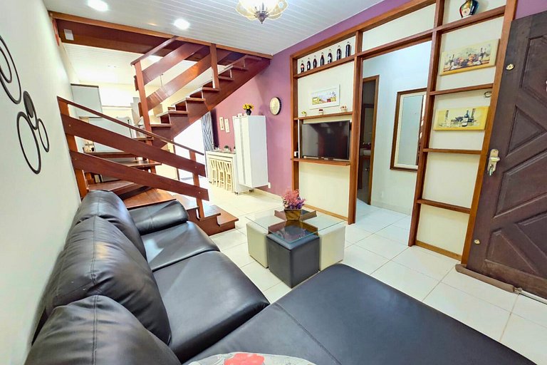 Casa de Praia 5 qtos (Suíte Térrea)WiFi+200m Praia