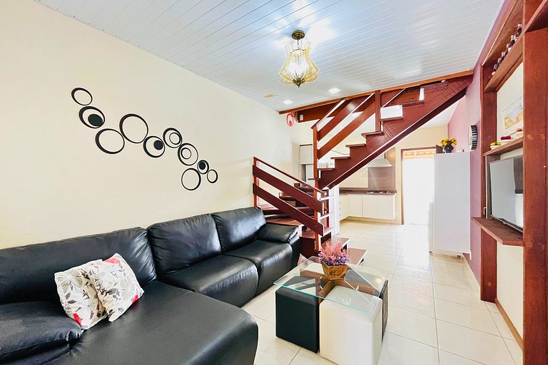 Casa de Praia 5 qtos (Suíte Térrea)WiFi+200m Praia