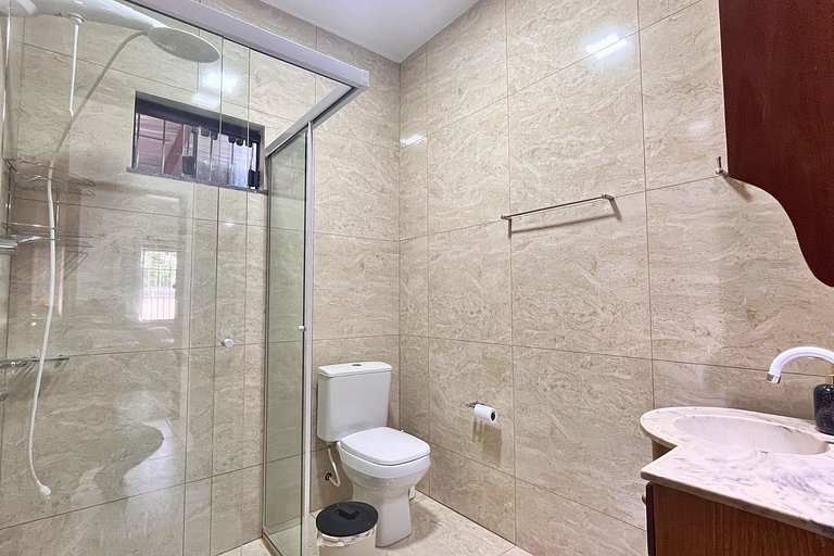 Casa 230m Praia | 4 Quartos | Ar+Wi-Fi |12pessoas|