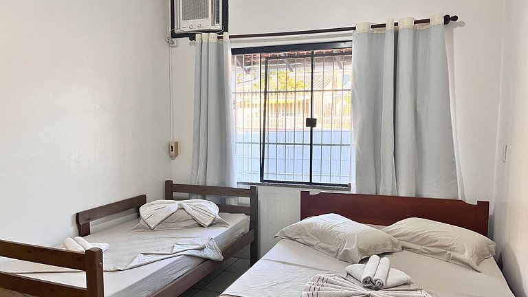 Casa 230m Praia | 4 Quartos | Ar+Wi-Fi |12pessoas|