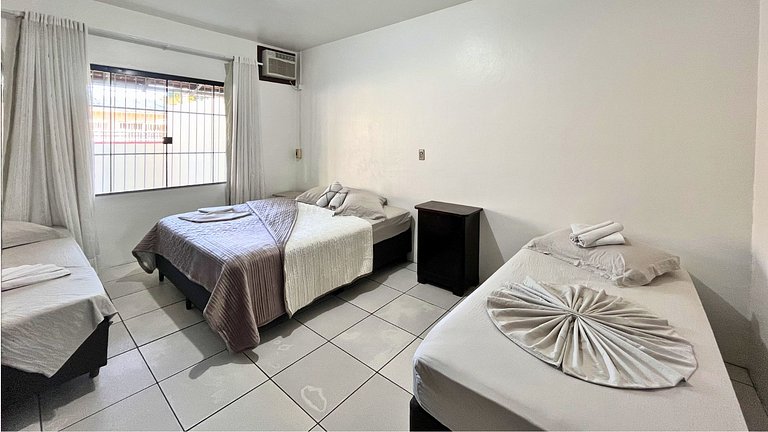 Casa 230m Praia | 4 Quartos | Ar+Wi-Fi |12pessoas|