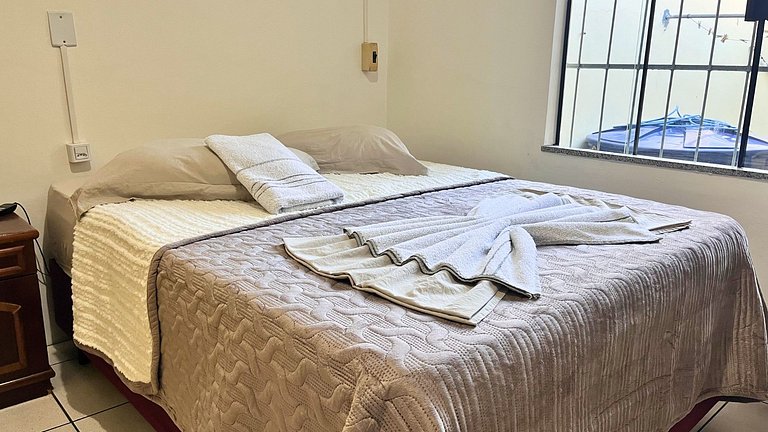 Casa 230m Praia | 4 Quartos | Ar+Wi-Fi |12pessoas|