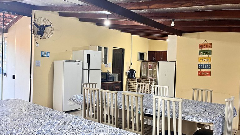 Casa 230m Praia | 4 Quartos | Ar+Wi-Fi |12pessoas|